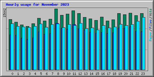 Hourly usage for November 2023