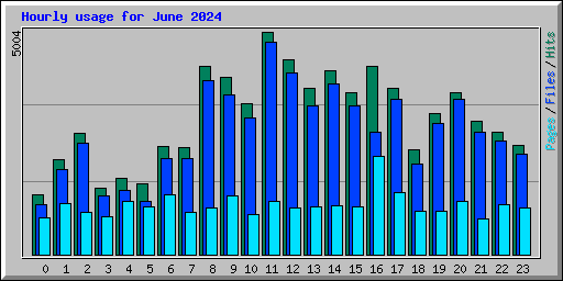 Hourly usage for June 2024