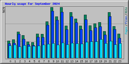 Hourly usage for September 2024
