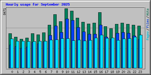 Hourly usage for September 2025