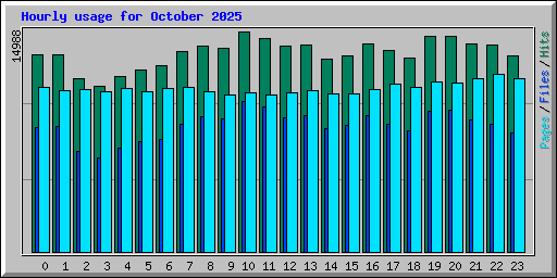 Hourly usage for October 2025