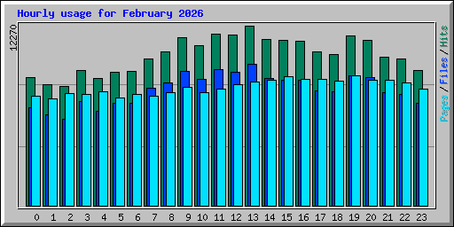 Hourly usage for February 2026