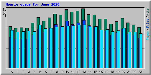 Hourly usage for June 2026