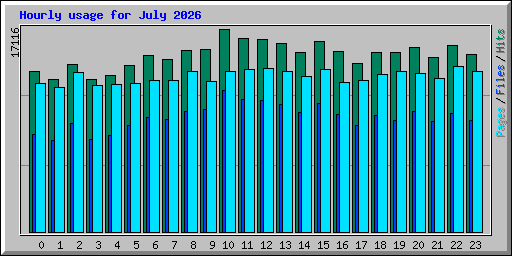Hourly usage for July 2026